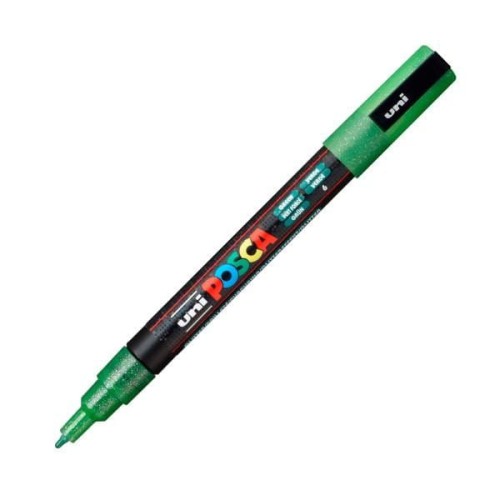 UniPOSCA - PC-3M Glitter Green - 0.9 - 1.3mm.jpg
